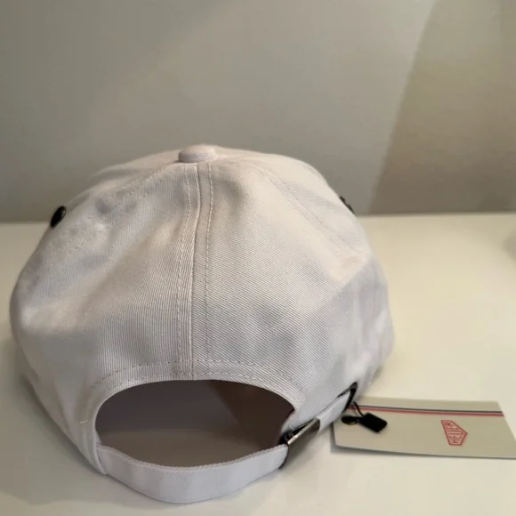TAG HEUER Watch White Embroidered “HUER” Logo Cap Hat Adjustable Rare New - Picture 3 of 5